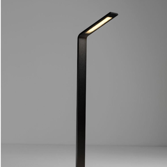 Lampione da giardino moderno nero led 7w 3000k