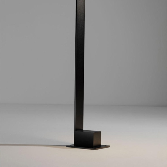 Lampione da giardino moderno nero led 7w 3000k