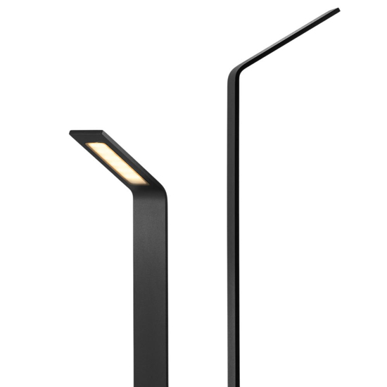 Lampione da giardino moderno nero led 7w 3000k