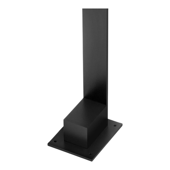 Lampione da giardino moderno nero led 7w 3000k