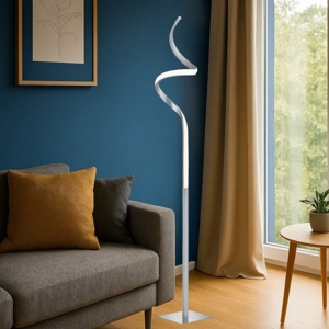 Lampada da terra grigio led 11w 3000k design moderna
