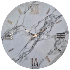Orologio 100cm grande da muro tondo effetto particolare marmo