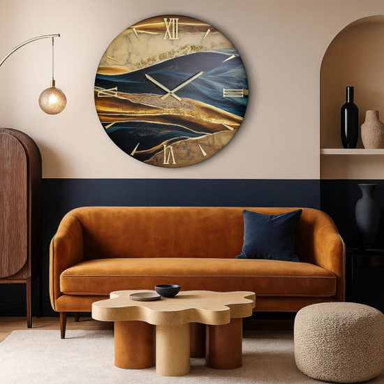 Orologio plutone grande 100cm per parete tondo design moderno