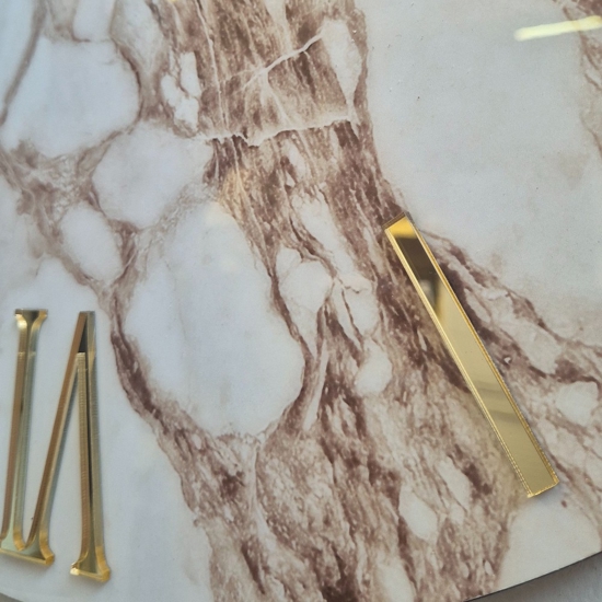 Orologio marmy 100cm da parete moderno tondo dettagli in oro