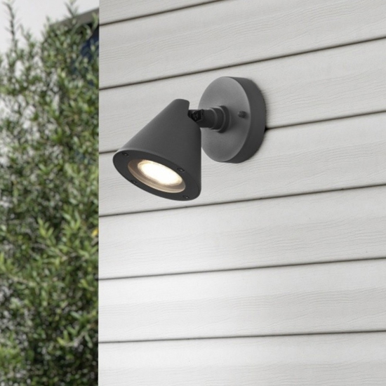 Faretto da esterno orientabile antracite parete soffitto