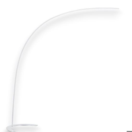 Lampada da terra ad arco led 18w 3000k dimmerabile bianca moderna