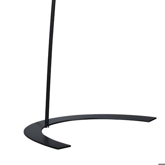 Lampada ad arco design nera led 18w 3000k dimmerabile
