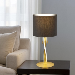Lampada da tavolo design moderna oro nero