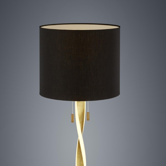 Lampada da tavolo design moderna oro nero