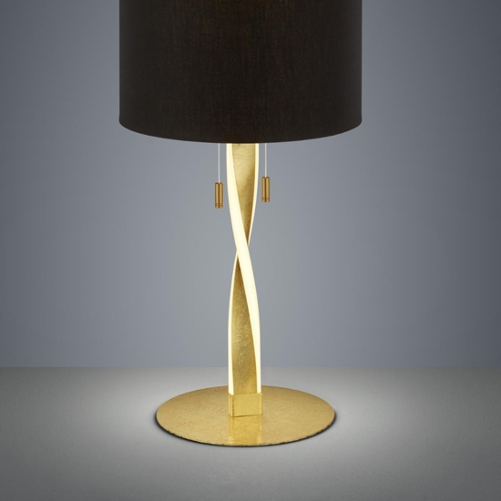 Lampada da tavolo design moderna oro nero
