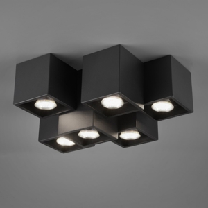 Lampada da soffitto cubi nero 6 faretti led da cucina