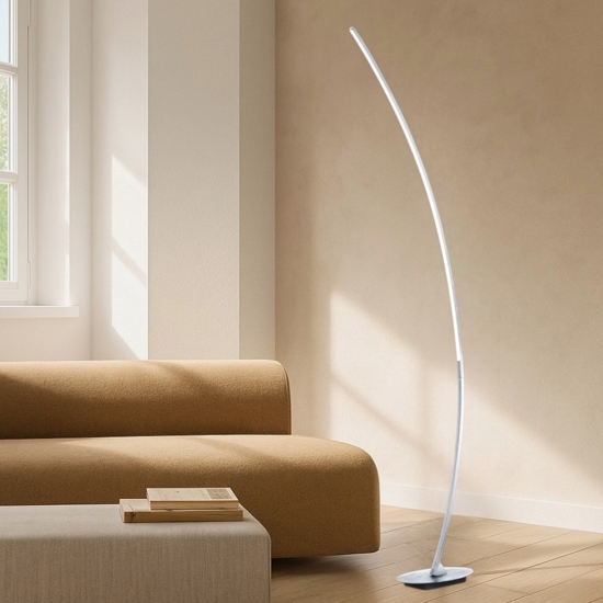 Lampada arco moderna nickel led 11w 3000k