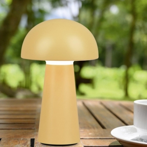 Lampada da tavolo da esterno senza fili giallo per esterni ricaricabile moderna