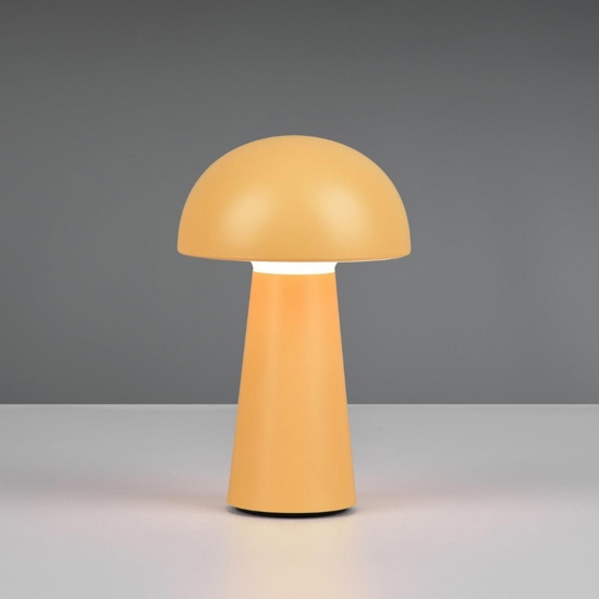Lampada da tavolo da esterno senza fili giallo per esterni ricaricabile moderna