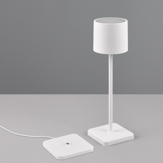 Lampada da tavolo per esterno senza fili bianca led ricaricabile