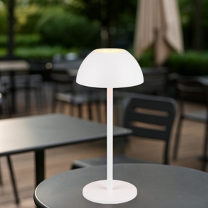 Lampada da tavolino bianca senza fili ricaricabile moderna per esterno