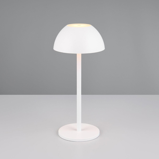 Lampada da tavolino bianca senza fili ricaricabile moderna per esterno