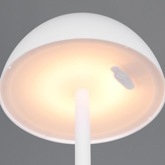 Lampada da tavolino bianca senza fili ricaricabile moderna per esterno
