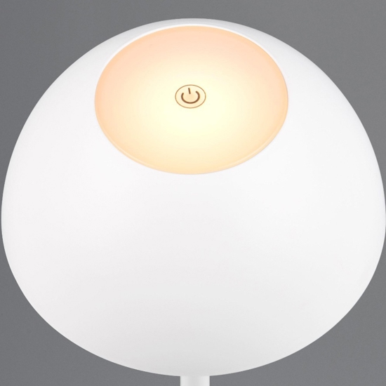 Lampada da tavolino bianca senza fili ricaricabile moderna per esterno