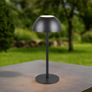 Lampada da tavolo per esterno senza fili ricaricabile nera moderna