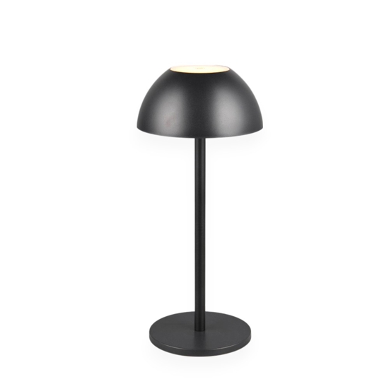 Lampada da tavolo per esterno senza fili ricaricabile nera moderna