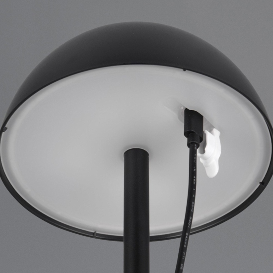 Lampada da tavolo per esterno senza fili ricaricabile nera moderna