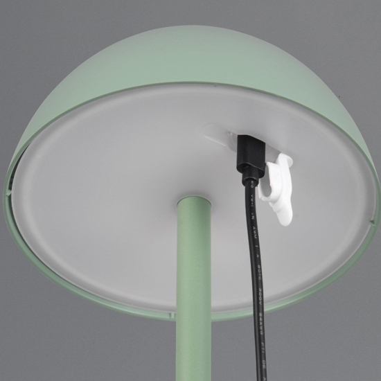 Lampada da tavolino verde pistacchio portatile senza fili per esterno