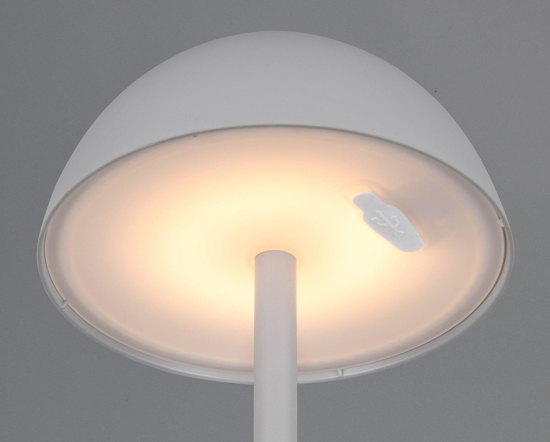 Lampada colore grigio da tavolo senza fili per esterni design moderna