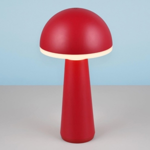Lampada da tavolino rossa portatile ricaricabile per esterno led