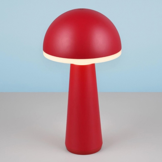 Lampada da tavolino rossa portatile ricaricabile per esterno led