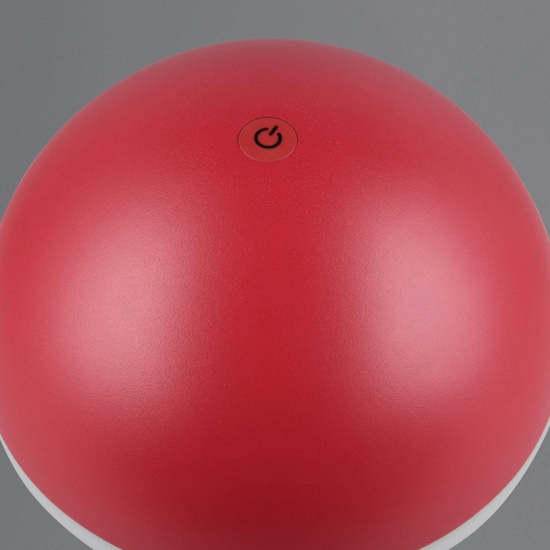 Lampada da tavolino rossa portatile ricaricabile per esterno led