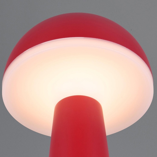 Lampada da tavolino rossa portatile ricaricabile per esterno led