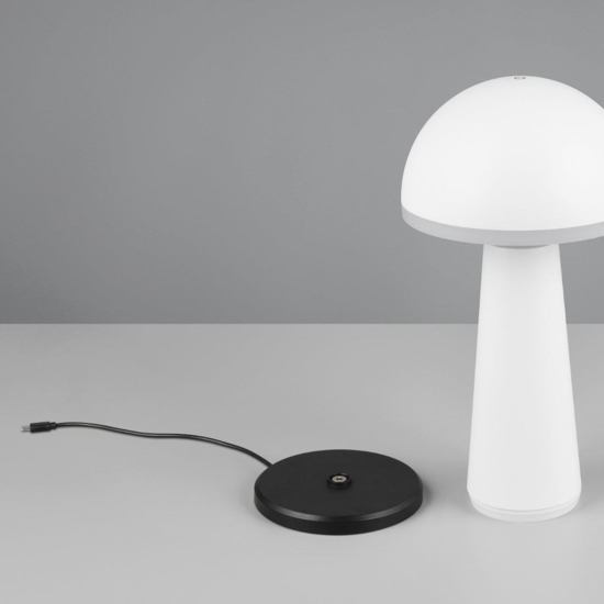 Lampada da tavolo bianca portatile led ricaricabile per esterno