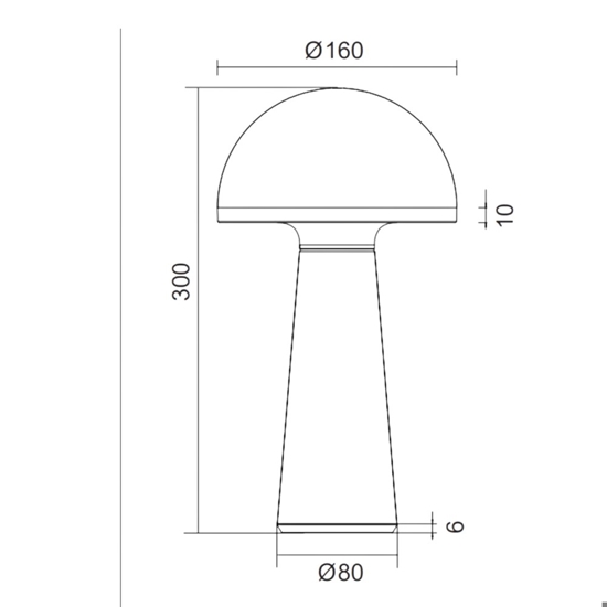 Lampada da tavolo bianca portatile led ricaricabile per esterno