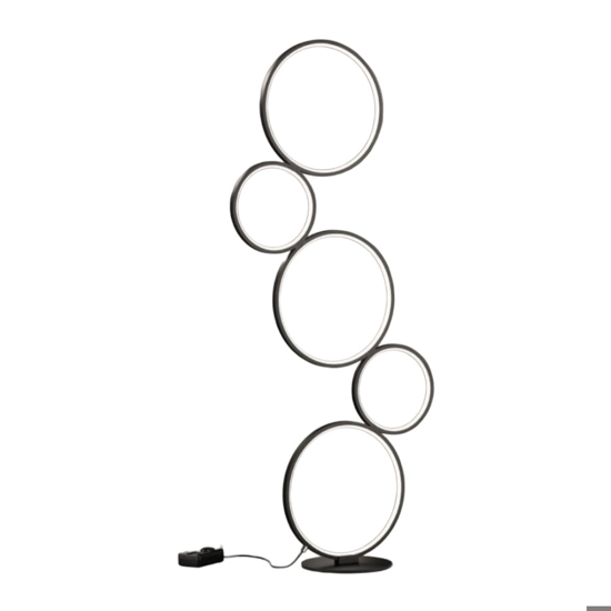 Lampada da terra design nera moderna led 36w 3000k