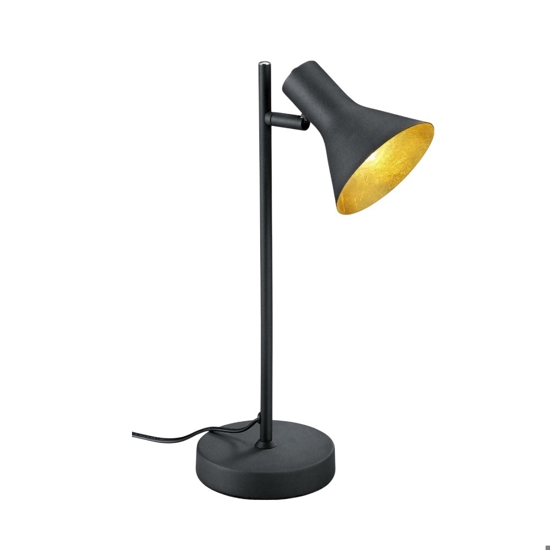 Lampada da scrivania nero oro orientabile