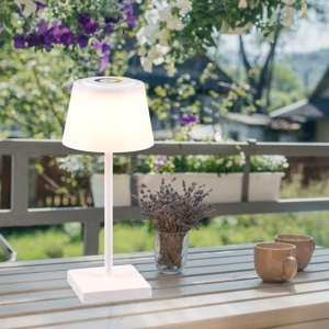 Lampada da tavolo senza fili per esterno led cct rgb dimmerabile bianca