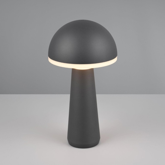 Lampada antracite da tavolo per esterno portatile ricaricabile