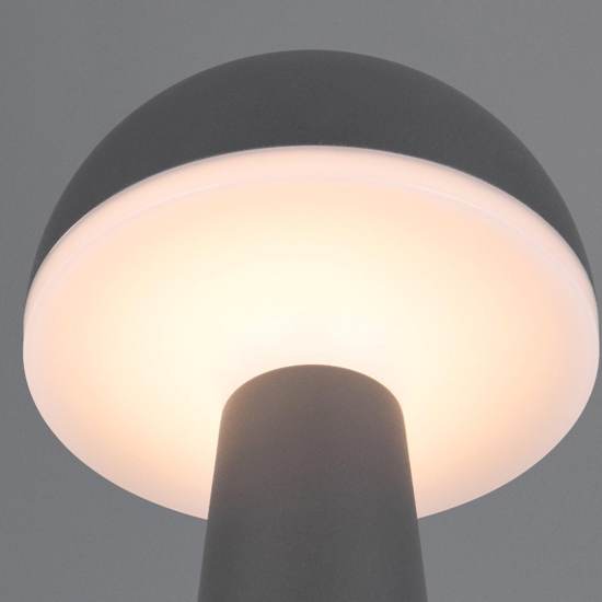 Lampada antracite da tavolo per esterno portatile ricaricabile