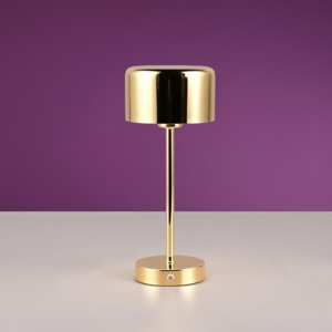 Lampada da tavolo senza fili oro lucido design moderna led 3000k touch