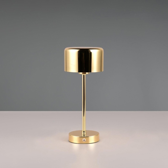 Lampada da tavolo senza fili oro lucido design moderna led 3000k touch