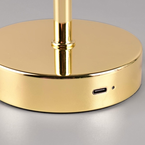 Lampada da tavolo senza fili oro lucido design moderna led 3000k touch