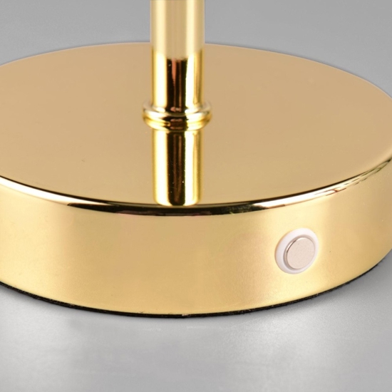 Lampada da tavolo senza fili oro lucido design moderna led 3000k touch