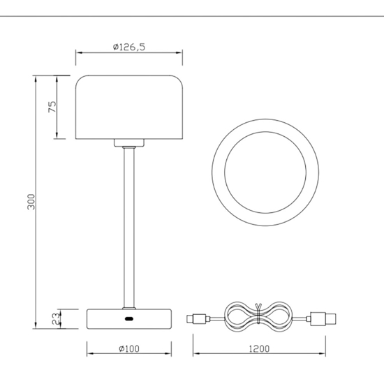 Lampada da tavolo senza fili oro lucido design moderna led 3000k touch