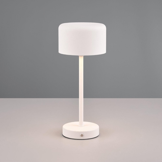 Lampada da tavolo bianca senza fili led 3000k dimmerabile design moderna