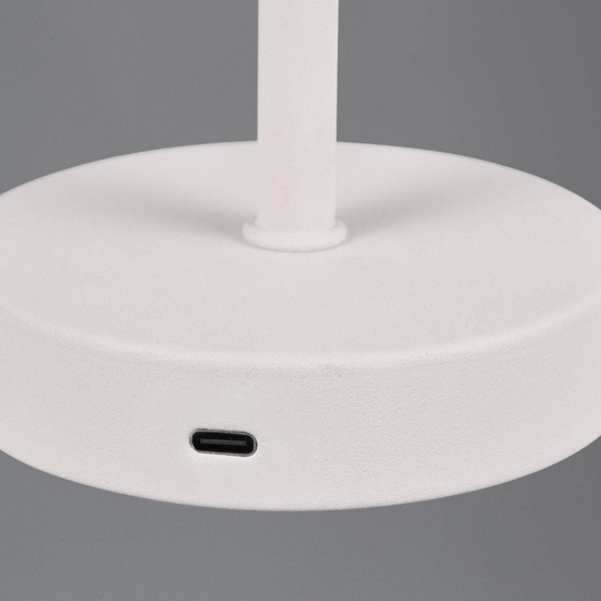Lampada da tavolo bianca senza fili led 3000k dimmerabile design moderna