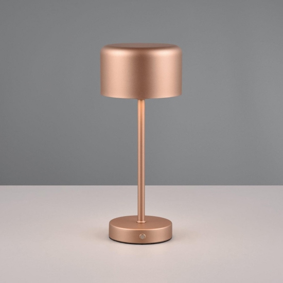 Lampada da tavolo design moderna portatile senza fili led 3000k marrone caffe