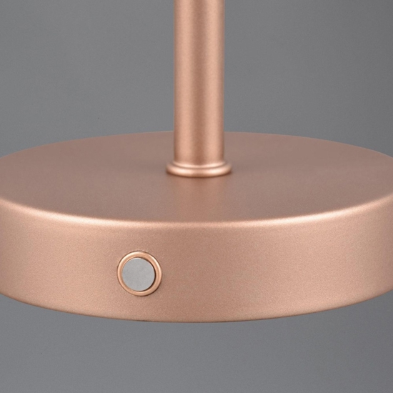 Lampada da tavolo design moderna portatile senza fili led 3000k marrone caffe