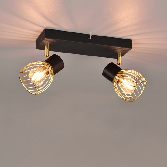 Faretti led e14 orientabili nero e oro
