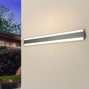 Grande applique rettangolare da esterno led 11w tricolor antracite ip54